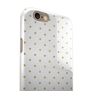 White and Gold Foil Polka v14 iPhone 6/6s or 6/6s Plus 2-Piece Hybrid INK-Fuzed Case