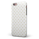 White and Gold Foil Polka v14 iPhone 6/6s or 6/6s Plus 2-Piece Hybrid INK-Fuzed Case