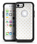 White and Gold Foil Polka v14 - iPhone 7 or 7 Plus Commuter Case Skin Kit