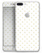 White and Gold Foil Polka v14 - Skin-kit for the iPhone 8 or 8 Plus