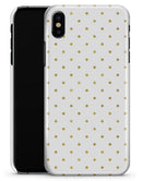White and Gold Foil Polka v14 - iPhone X Clipit Case