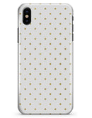 White and Gold Foil Polka v14 - iPhone X Clipit Case