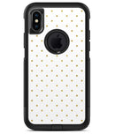 White and Gold Foil Polka v14 - iPhone X OtterBox Case & Skin Kits