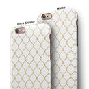 White and Gold Foil v1 iPhone 6/6s or 6/6s Plus 2-Piece Hybrid INK-Fuzed Case