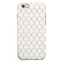 White and Gold Foil v1 iPhone 6/6s or 6/6s Plus 2-Piece Hybrid INK-Fuzed Case
