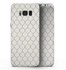 White and Gold Foil v1 - Samsung Galaxy S8 Full-Body Skin Kit