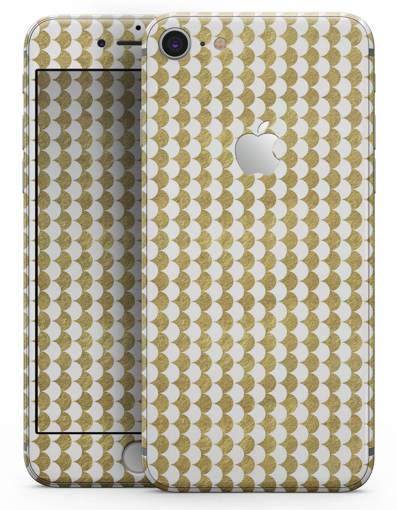 White and Gold Foil v4 - Skin-kit for the iPhone 8 or 8 Plus
