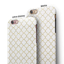White and Gold Foil v5 iPhone 6/6s or 6/6s Plus 2-Piece Hybrid INK-Fuzed Case