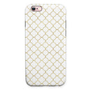 White and Gold Foil v5 iPhone 6/6s or 6/6s Plus 2-Piece Hybrid INK-Fuzed Case