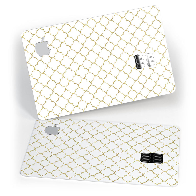 White and Gold Foil v5 - Premium Protective Decal Skin-Kit for the Apple Credit Card