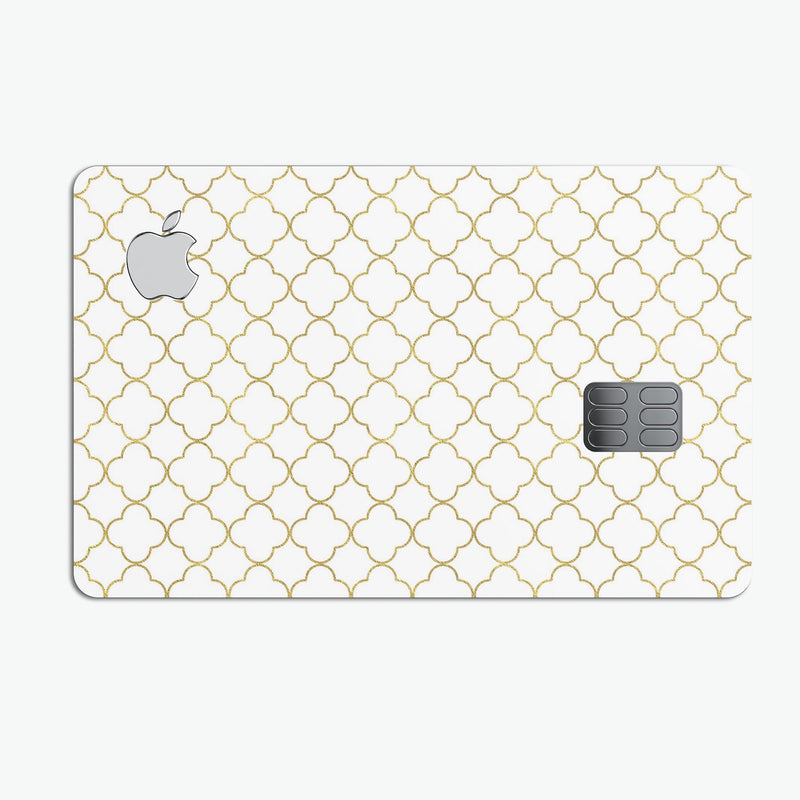 White and Gold Foil v5 - Premium Protective Decal Skin-Kit for the Apple Credit Card