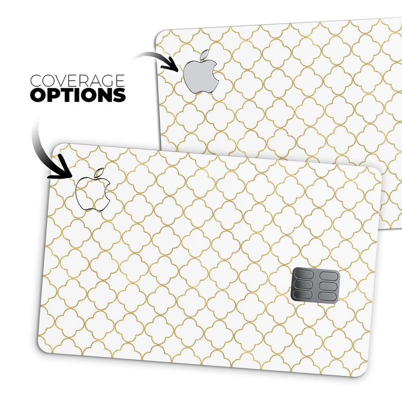 White and Gold Foil v5 - Premium Protective Decal Skin-Kit for the Apple Credit Card