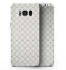 White and Gold Foil v5 - Samsung Galaxy S8 Full-Body Skin Kit
