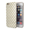White and Gold Foil v6 iPhone 6/6s or 6/6s Plus 2-Piece Hybrid INK-Fuzed Case