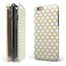 White and Gold Foil v6 iPhone 6/6s or 6/6s Plus 2-Piece Hybrid INK-Fuzed Case