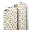 White and Gold Foil v6 iPhone 6/6s or 6/6s Plus 2-Piece Hybrid INK-Fuzed Case