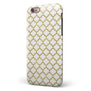 White and Gold Foil v6 iPhone 6/6s or 6/6s Plus 2-Piece Hybrid INK-Fuzed Case