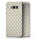 White and Gold Foil v6 - Samsung Galaxy S8 Full-Body Skin Kit