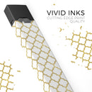 Skin Decal Kit for the Pax JUUL - White and Gold Foil v6