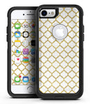 White and Gold Foil v6 - iPhone 7 or 7 Plus Commuter Case Skin Kit