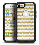 White and Gold Foil v9 - iPhone 7 or 7 Plus Commuter Case Skin Kit