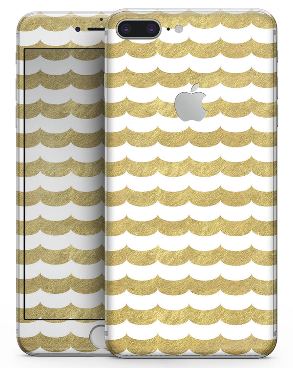 White and Gold Foil v9 - Skin-kit for the iPhone 8 or 8 Plus