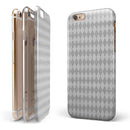White and Gray Diamond Board Pattern iPhone 6/6s or 6/6s Plus 2-Piece Hybrid INK-Fuzed Case