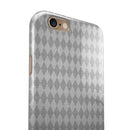 White and Gray Diamond Board Pattern iPhone 6/6s or 6/6s Plus 2-Piece Hybrid INK-Fuzed Case