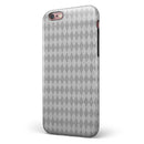 White and Gray Diamond Board Pattern iPhone 6/6s or 6/6s Plus 2-Piece Hybrid INK-Fuzed Case