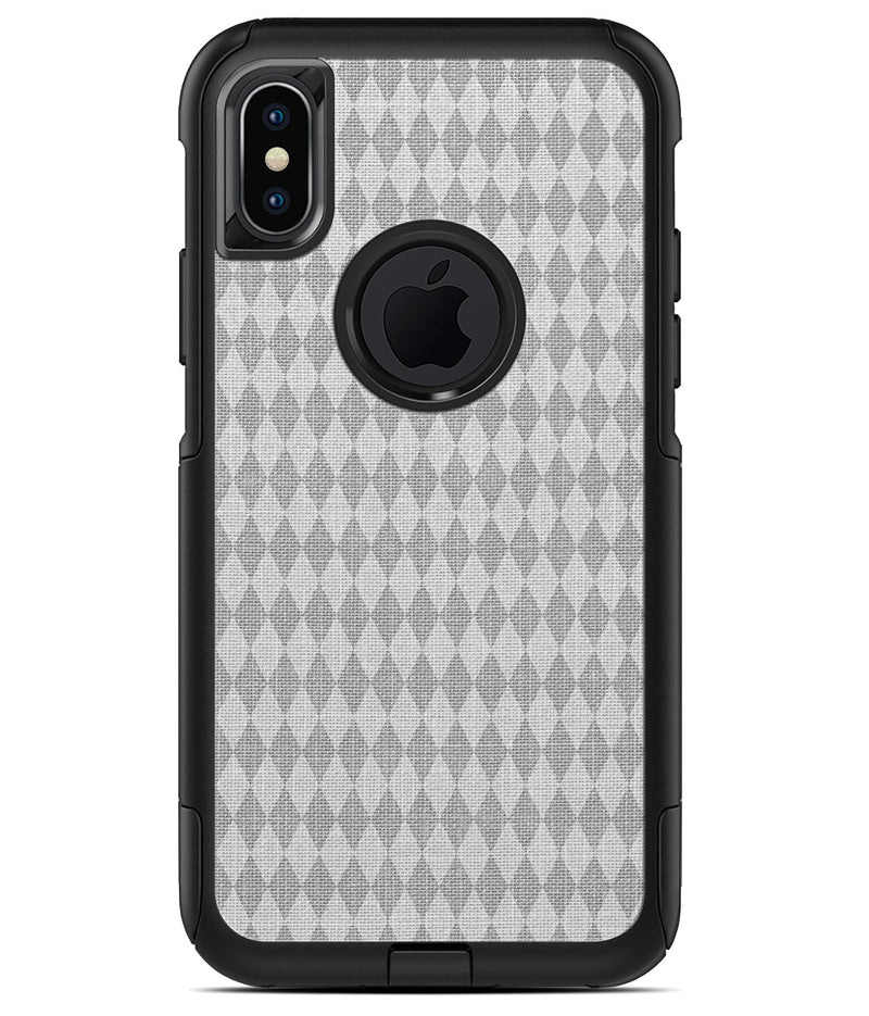 White and Gray Diamond Board Pattern - iPhone X OtterBox Case & Skin Kits