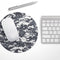 White and Gray Digital Camouflage// WaterProof Rubber Foam Backed Anti-Slip Mouse Pad for Home Work Office or Gaming Computer Desk