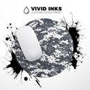 White and Gray Digital Camouflage// WaterProof Rubber Foam Backed Anti-Slip Mouse Pad for Home Work Office or Gaming Computer Desk