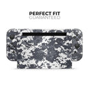 White and Gray Digital Camouflage // Skin Decal Wrap Kit for Nintendo Switch Console & Dock, Joy-Cons, Pro Controller, Lite, 3DS XL, 2DS XL, DSi, or Wii