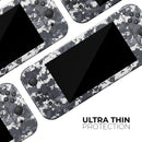White and Gray Digital Camouflage // Skin Decal Wrap Kit for Nintendo Switch Console & Dock, Joy-Cons, Pro Controller, Lite, 3DS XL, 2DS XL, DSi, or Wii