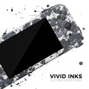 White and Gray Digital Camouflage // Skin Decal Wrap Kit for Nintendo Switch Console & Dock, Joy-Cons, Pro Controller, Lite, 3DS XL, 2DS XL, DSi, or Wii