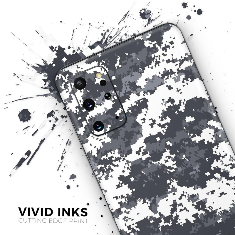 White and Gray Digital Camouflage - Skin-Kit for the Samsung Galaxy S-Series S20, S20 Plus, S20 Ultra , S10 & others (All Galaxy Devices Available)
