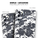 White and Gray Digital Camouflage - Skin-Kit for the Samsung Galaxy S-Series S20, S20 Plus, S20 Ultra , S10 & others (All Galaxy Devices Available)