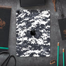 White and Gray Digital Camouflage - Full Body Skin Decal for the Apple iPad Pro 12.9", 11", 10.5", 9.7", Air or Mini (All Models Available)