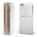 White and Gray Neutral Marble Surface iPhone 6/6s or 6/6s Plus 2-Piece Hybrid INK-Fuzed Case