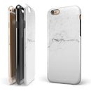 White and Gray Neutral Marble Surface iPhone 6/6s or 6/6s Plus 2-Piece Hybrid INK-Fuzed Case