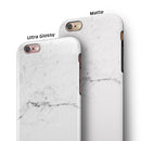 White and Gray Neutral Marble Surface iPhone 6/6s or 6/6s Plus 2-Piece Hybrid INK-Fuzed Case