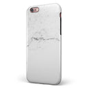 White and Gray Neutral Marble Surface iPhone 6/6s or 6/6s Plus 2-Piece Hybrid INK-Fuzed Case