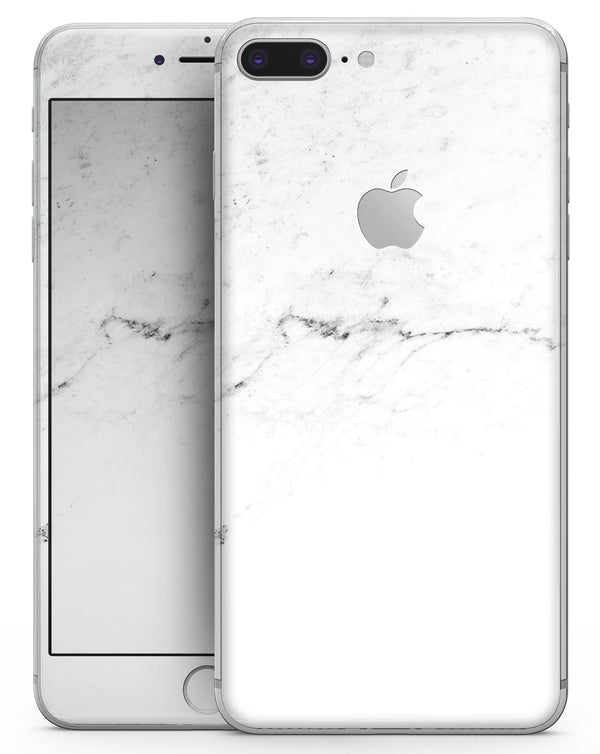 White and Gray Neutral Marble Surface - Skin-kit for the iPhone 8 or 8 Plus