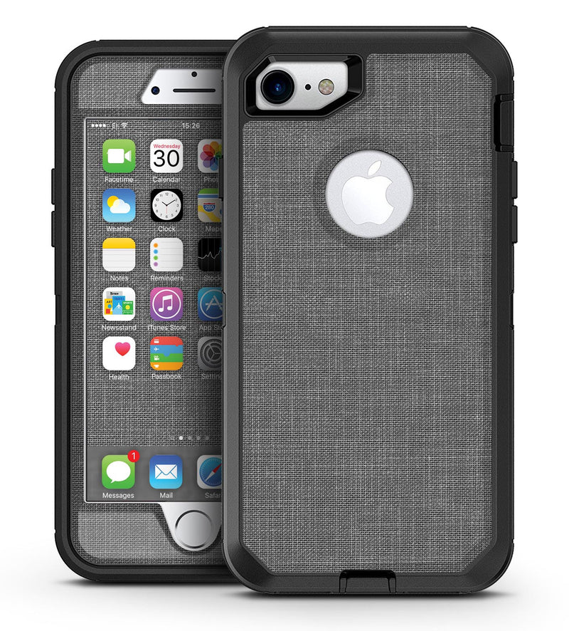 White and Gray Scratched Fabric Surface iPhone or Plus