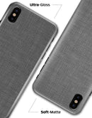 White and Gray Scratched Fabric Surface - iPhone X Clipit Case