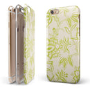 White and Green Floral Damask Pattern iPhone 6/6s or 6/6s Plus 2-Piece Hybrid INK-Fuzed Case