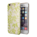 White and Green Floral Damask Pattern iPhone 6/6s or 6/6s Plus 2-Piece Hybrid INK-Fuzed Case