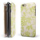 White and Green Floral Damask Pattern iPhone 6/6s or 6/6s Plus 2-Piece Hybrid INK-Fuzed Case