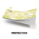 White and Green Floral Damask Pattern - Premium Protective Decal Skin-Kit for the Apple Credit Card