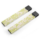 Skin Decal Kit for the Pax JUUL - White and Green Floral Damask Pattern